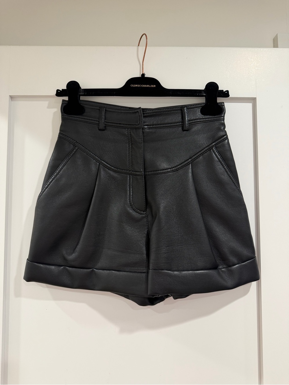 Philosophy Di Lorenzo Serafini Vegan Leather Shorts